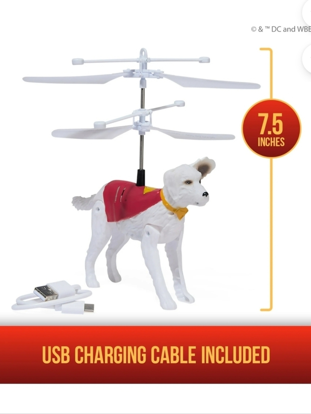 Superman Up in the sky Flying Krypto 7.5 Inches - Picture 2 of 8